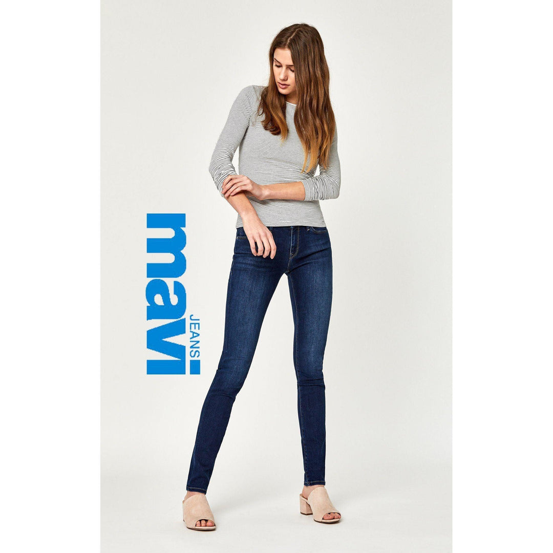 NWT Mavi White Edge 'Alexa' Ladies Mid Rise Skinny Jeans -Size