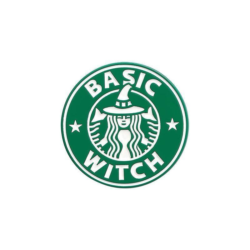 'Basic Witch' Starbucks Logo -Enamel Pin - Jean Pool