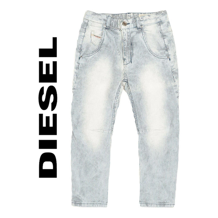 NWT - Diesel 'Fayza-K' Relaxed Engineer Stripe Denim Jeans - Jean Pool