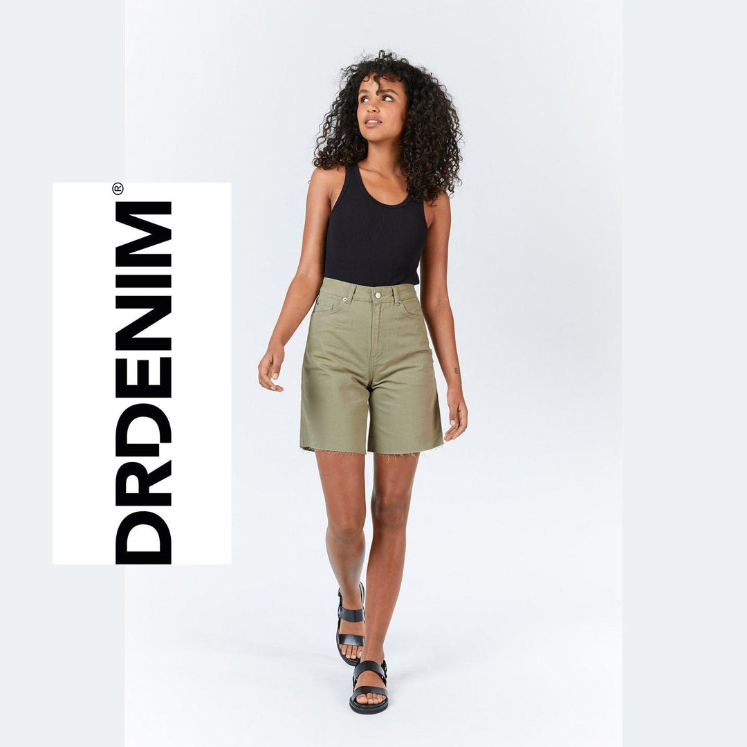 NWT - Dr Denim Meja Green Denim Shorts - Size 28 - Jean Pool