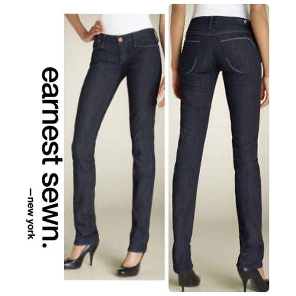 NWT- Earnest Sewn "Harlan" Low Rise Cigarette Leg Jeans - Size 24 - Jean Pool