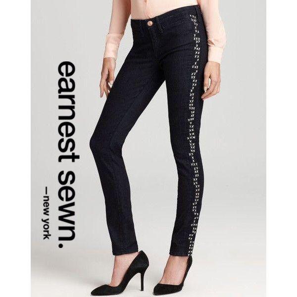 NWT- Earnest Sewn Rose Gold Cross Stitch "ESRA" Skinny Jeans - Size 26 - Jean Pool