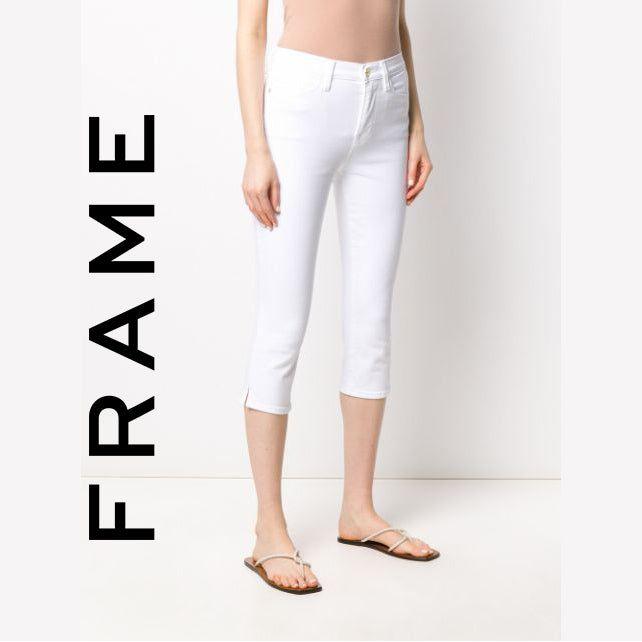 NWT- Frame Denim 'Le Pedal' White Crop Jeans RRP $295 -Size 29 - Jean Pool