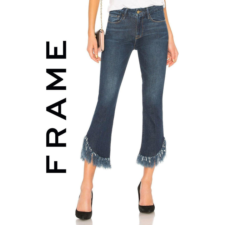 NWT- Frame Denim 'Le Crop Mini Boot' Bayberry Jeans RRP $345 -Size 24 - Jean Pool