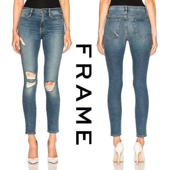 NWT- Frame Denim 'Le High Skinny' Stretch Jeans RRP $365 -Size 26 - Jean Pool
