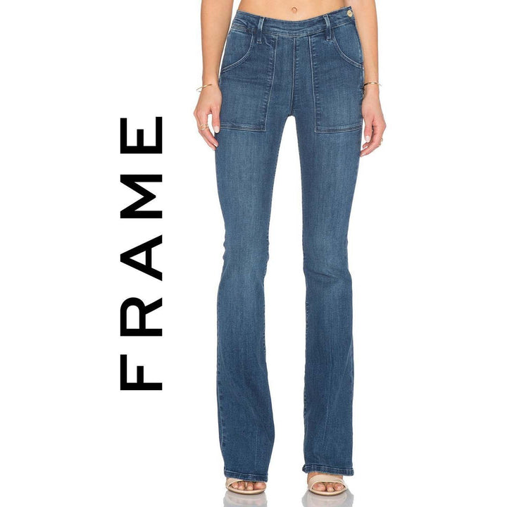 NWT- Frame Denim 'Le Flare de Francoise' Sunnyslope Jeans RRP $455 -Size 26 - Jean Pool