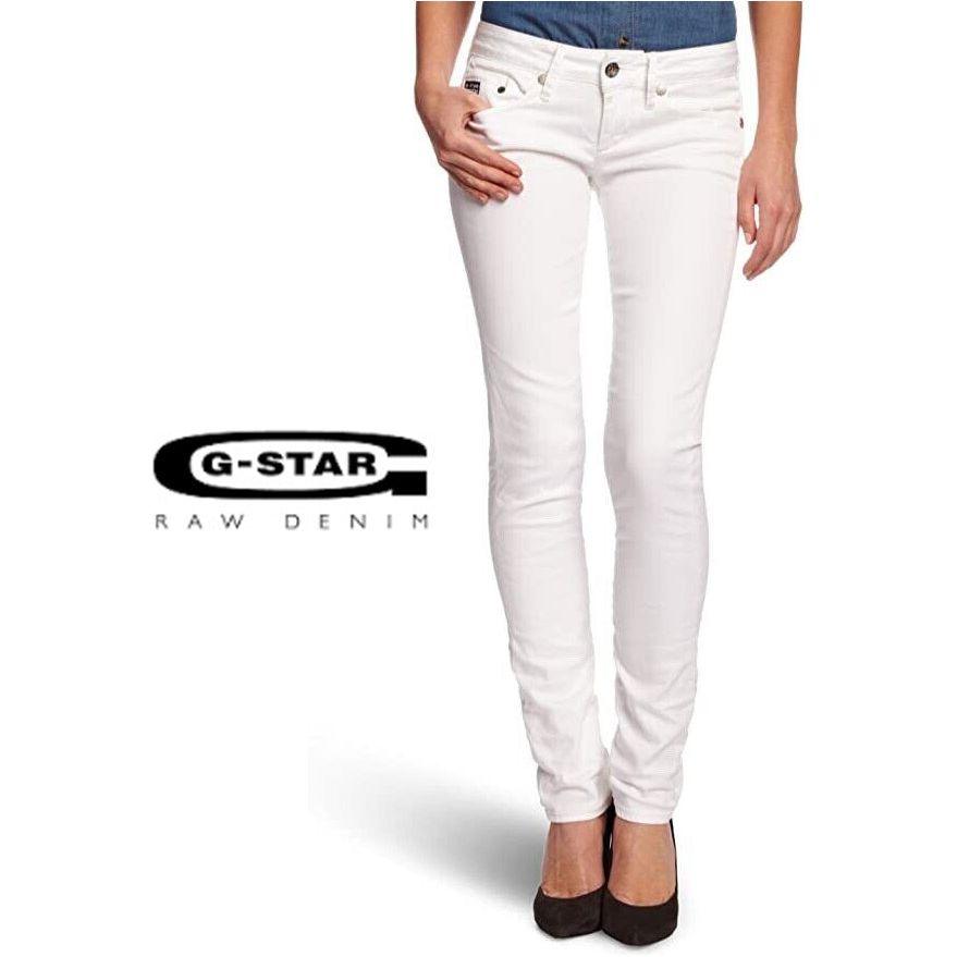 NWT - G Star RAW Womens 'Midge Straight' White Jeans -Size 25 - Jean Pool