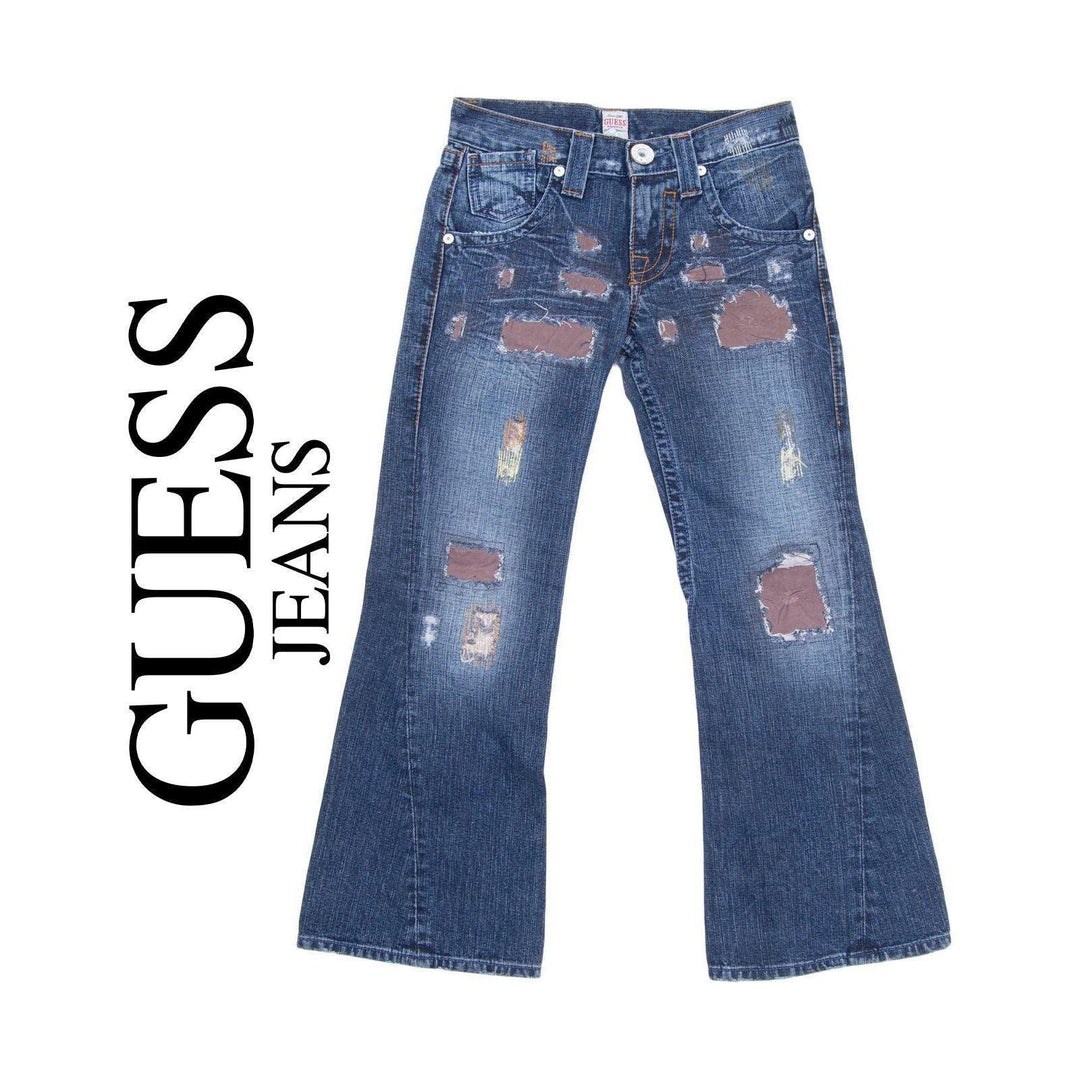 NWT - Guess Aged Boot Leg Distressed jeans - Size 8Y - Jean Pool