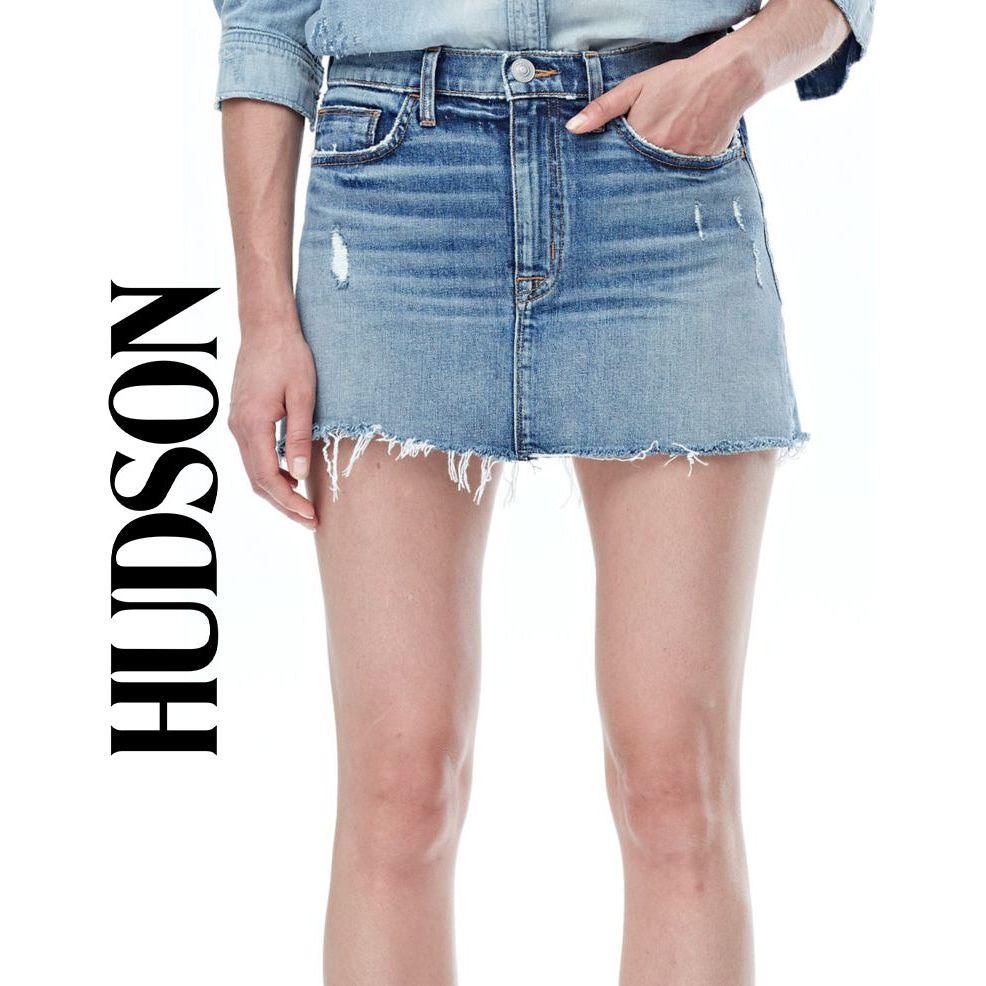 NWT - Hudson Vivid Released Hem Mini Skirt - Size 28 - Jean Pool