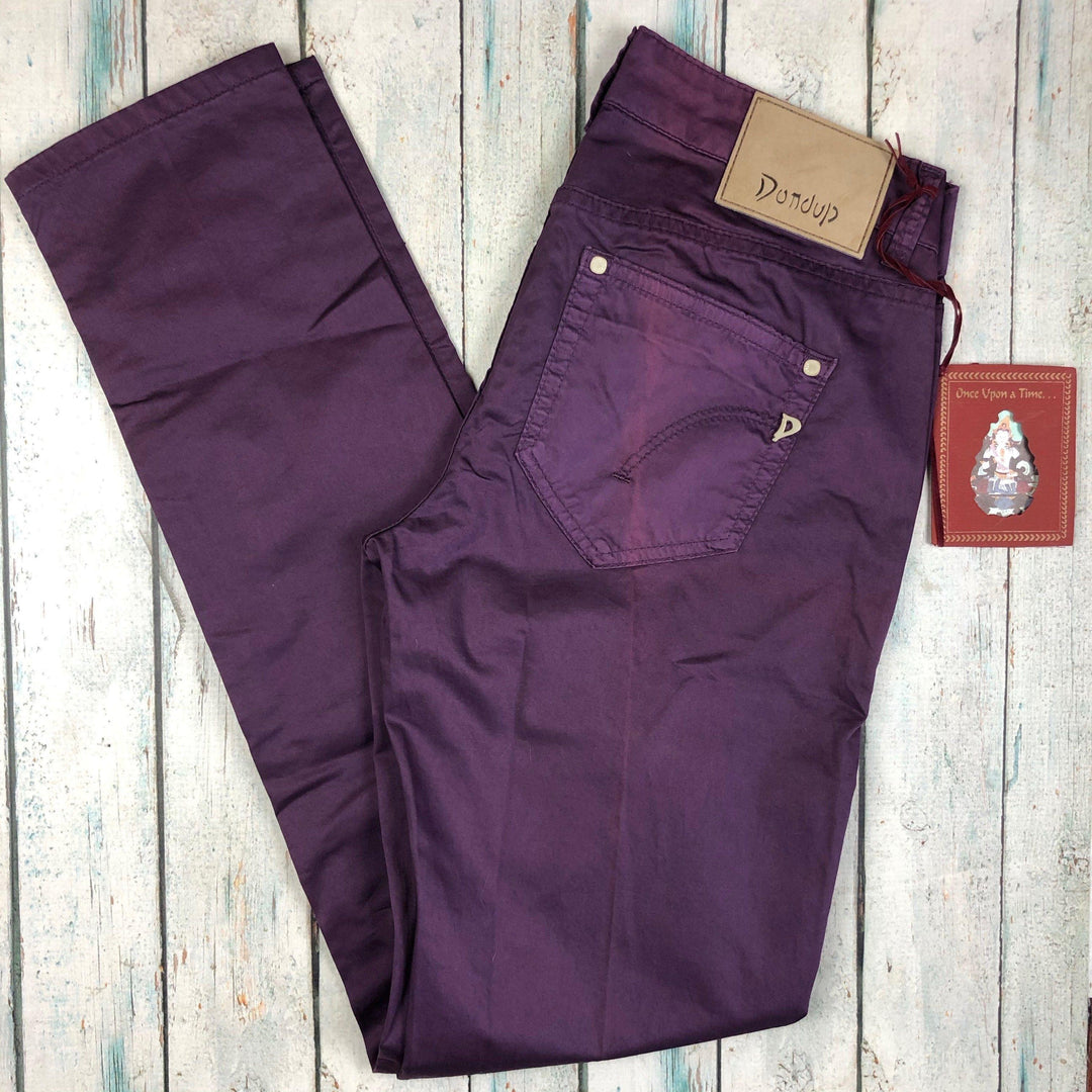 NWT - Dondup - Stunning Italian Plum Coloured 'Newlong' Jeans -Size 29 - Jean Pool