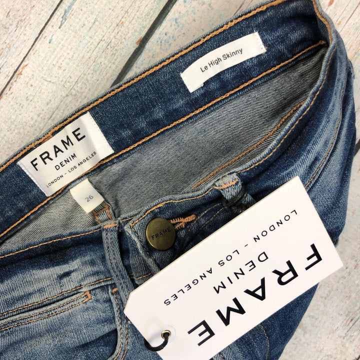 NWT- Frame Denim 'Le High Skinny' Stretch Jeans RRP $365 -Size 26 - Jean Pool