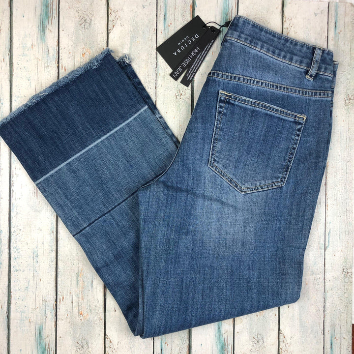 NWT - Decjuba High Rise Cropped Straight Jeans Size- 28 - Jean Pool