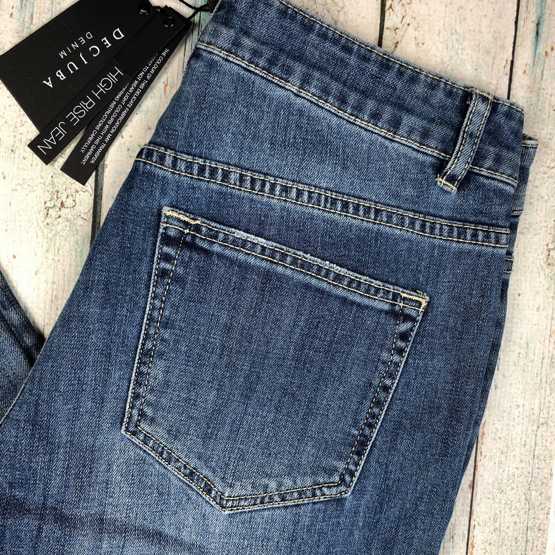 NWT - Decjuba High Rise Cropped Straight Jeans Size- 28 - Jean Pool