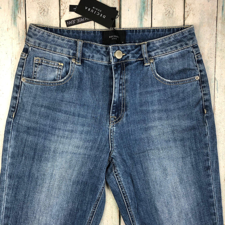 NWT - Decjuba High Rise Cropped Straight Jeans Size- 28 - Jean Pool