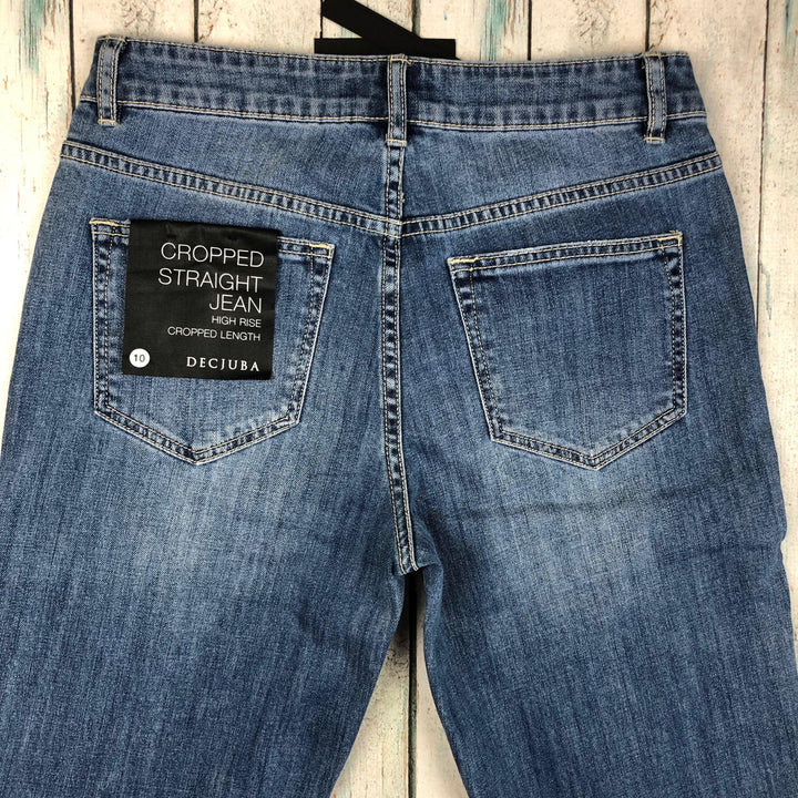 NWT - Decjuba High Rise Cropped Straight Jeans Size- 28 - Jean Pool