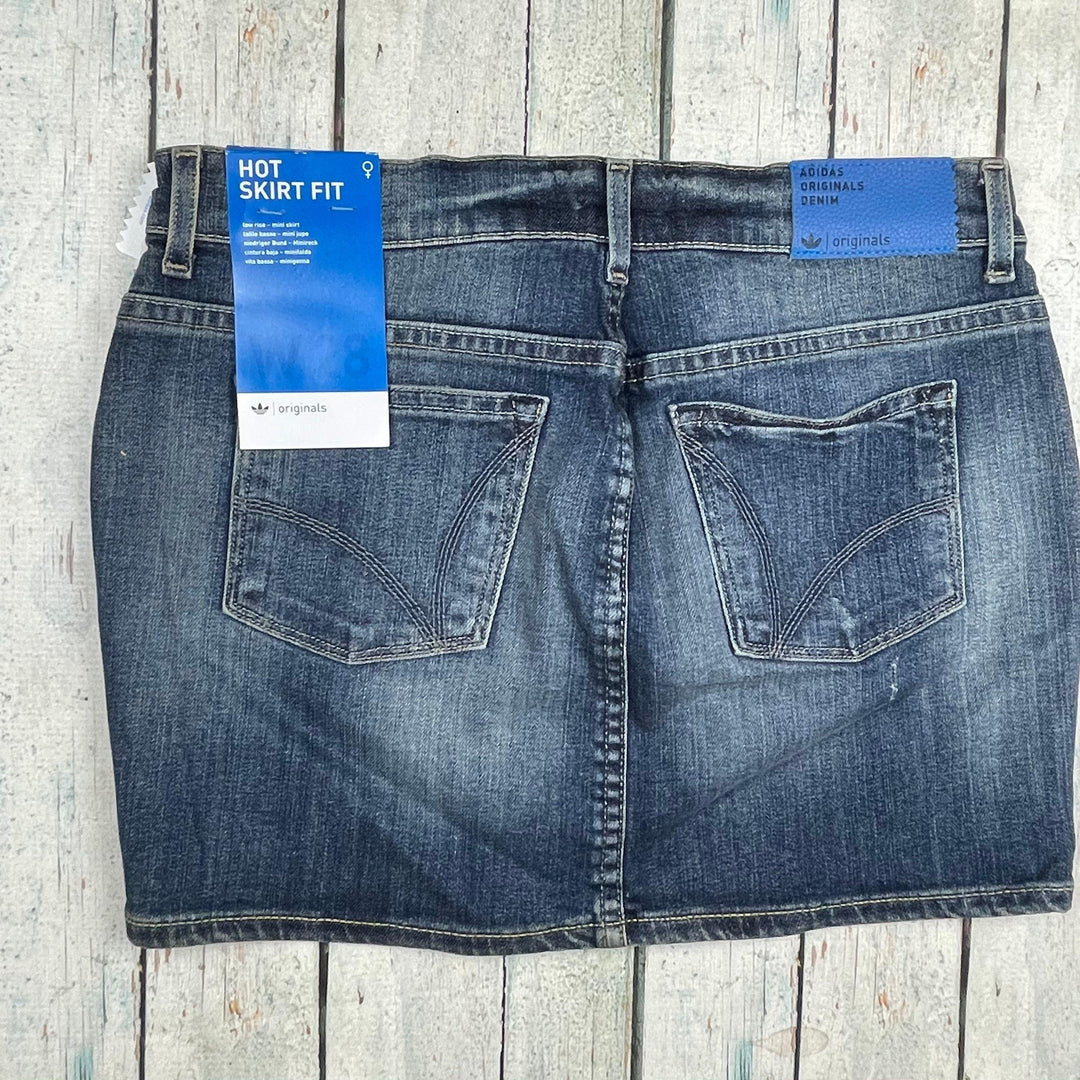 NWT-Adidas Originals 'Hot Fit Skirt' Blue Collection - Size 28 - Jean Pool