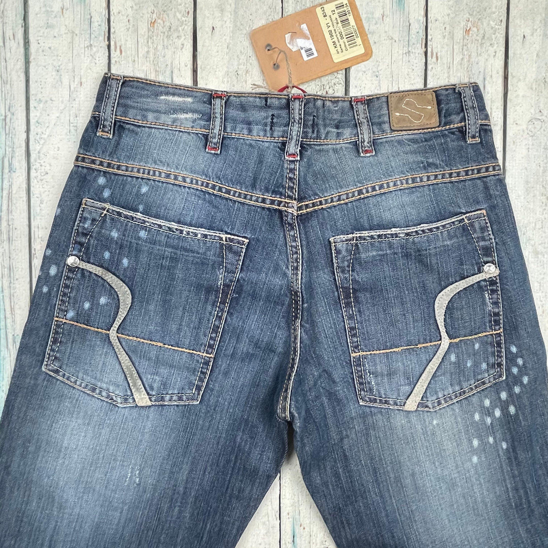 NWT - RA-RE Italian Boys 'Monte' Distressed Jeans - Size 12 - Jean Pool