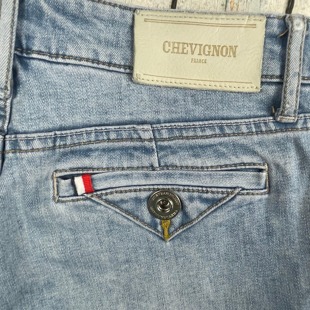 Chevignon France Cuffed Denim Ladies Shorts- Size 25 - Jean Pool