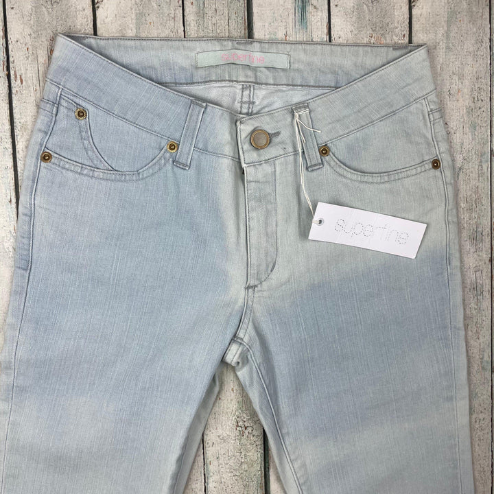 NWT -Superfine 'Blondie' Zip leg Slim Fit Italian Jeans -Size 26 - Jean Pool