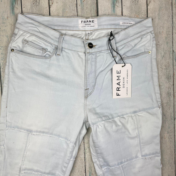 NWT- Frame Denim 'Le Skinny de Jeanne' Patched Jeans -Size 30 - Jean Pool