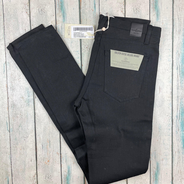 NWT- Golden Goose Deluxe Black Denim Skinny Jeans -Size 25 or 7AU - Jean Pool