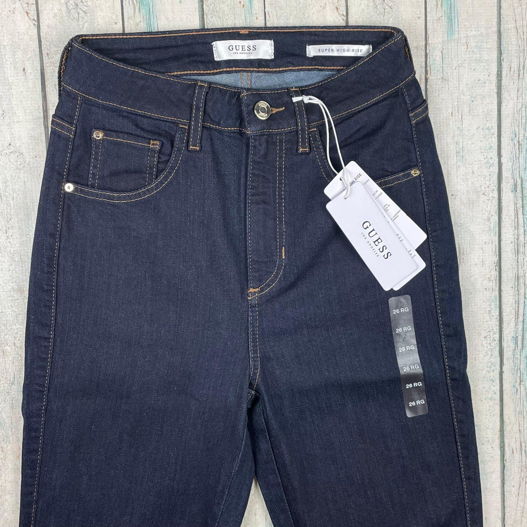 NWT- Guess Denim 'Super High-Rise' Arden Rinse Wash Skinny Jeans -Size 26R - Jean Pool
