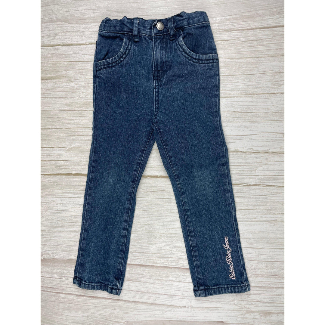 Calvin Klein Kids Stretch Slim Fit Jeans - Size 2 Years - Jean Pool