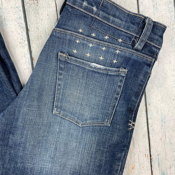 Ksubi 'Baguette Jean' in Wear and Tear Wash - Size 28 - Jean Pool