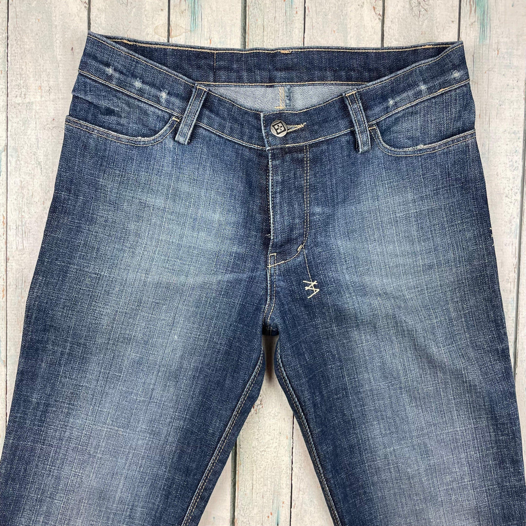 Ksubi 'Baguette Jean' in Wear and Tear Wash - Size 28 - Jean Pool