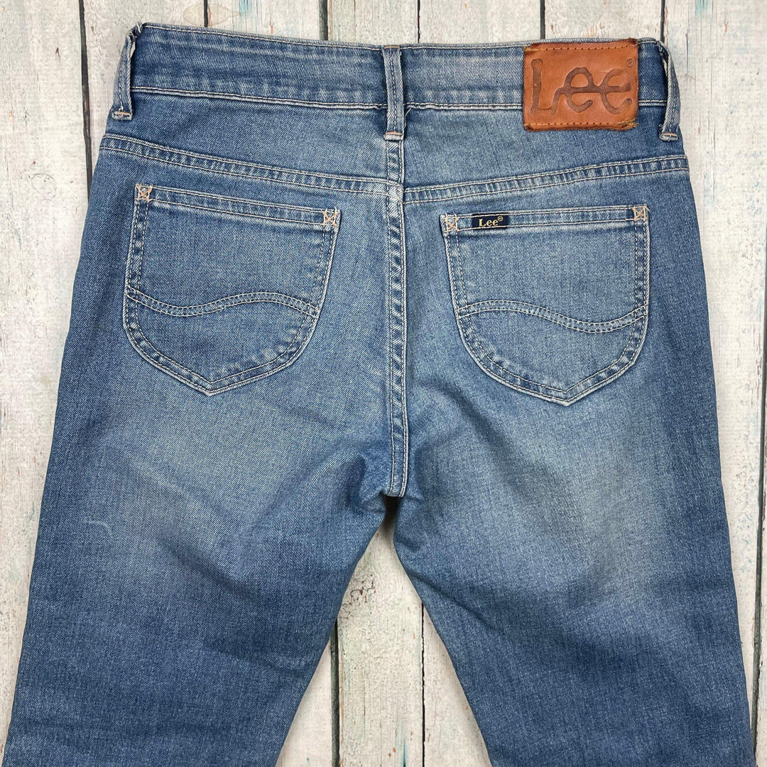 Lee Jeans Light Wash ' Bootcut L2 ' Stretch Jeans- Size 7 - Jean Pool