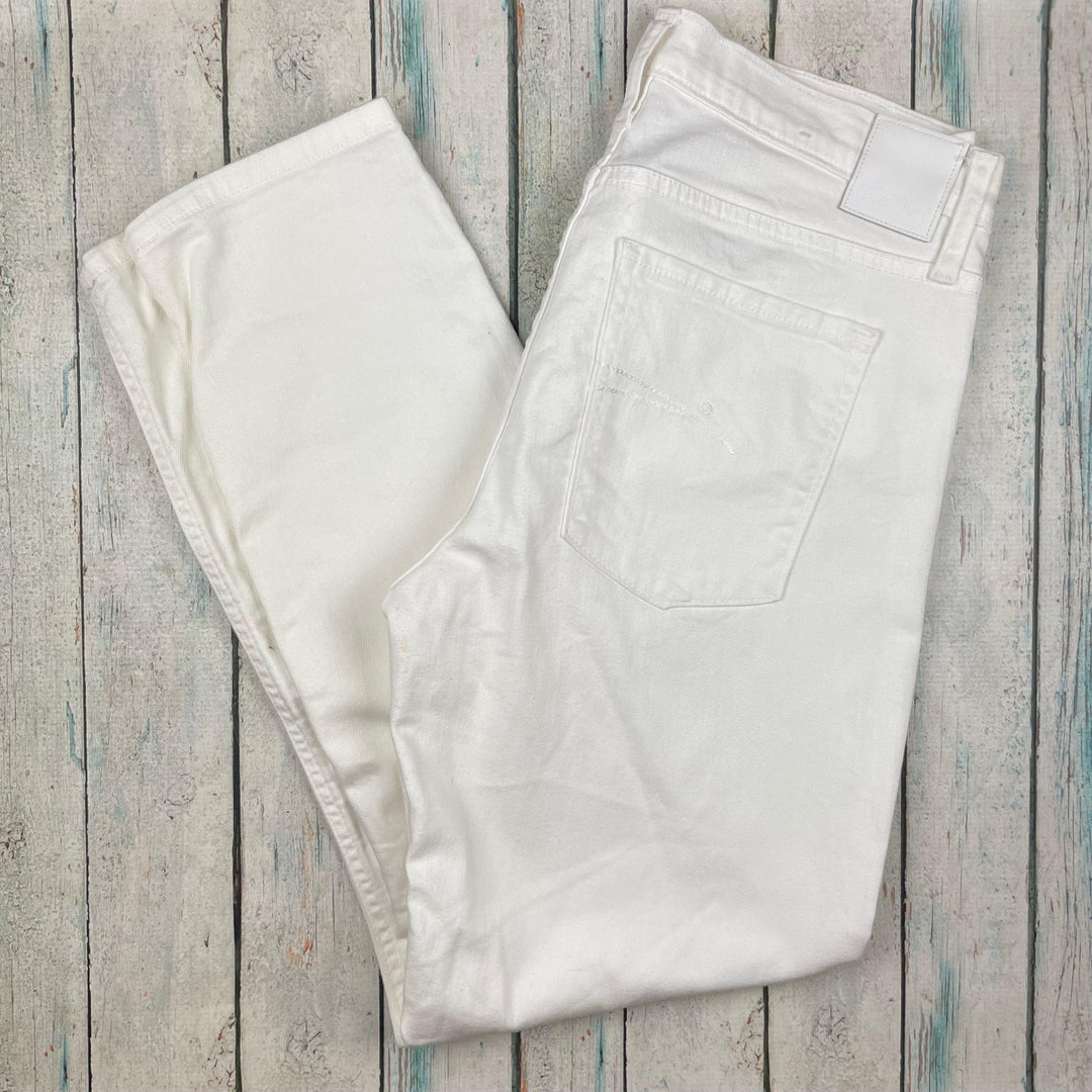 NOBODY 'Midi 7/8' White Relaxed Skinny Jeans- Size 30 - Jean Pool