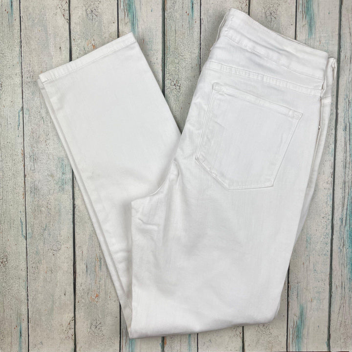 NYDJ Lift & Tuck 'Ankle' White Stretch Jeans -Size 6 US or 10 AU - Jean Pool