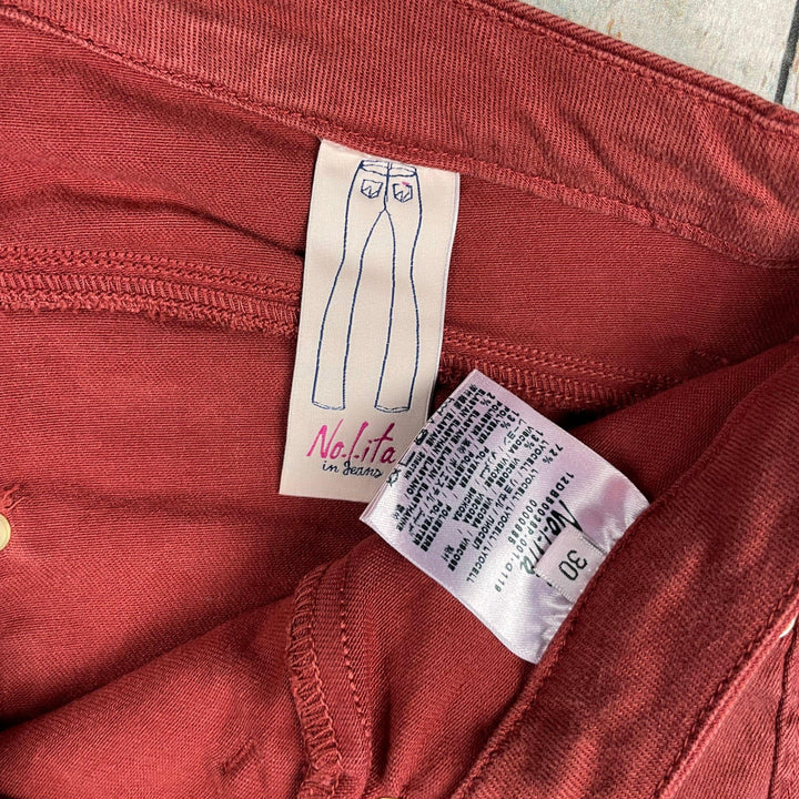 NWT - Nolita in Jeans - Stunning Italian Brick Red Jeans -Size 30 - Jean Pool