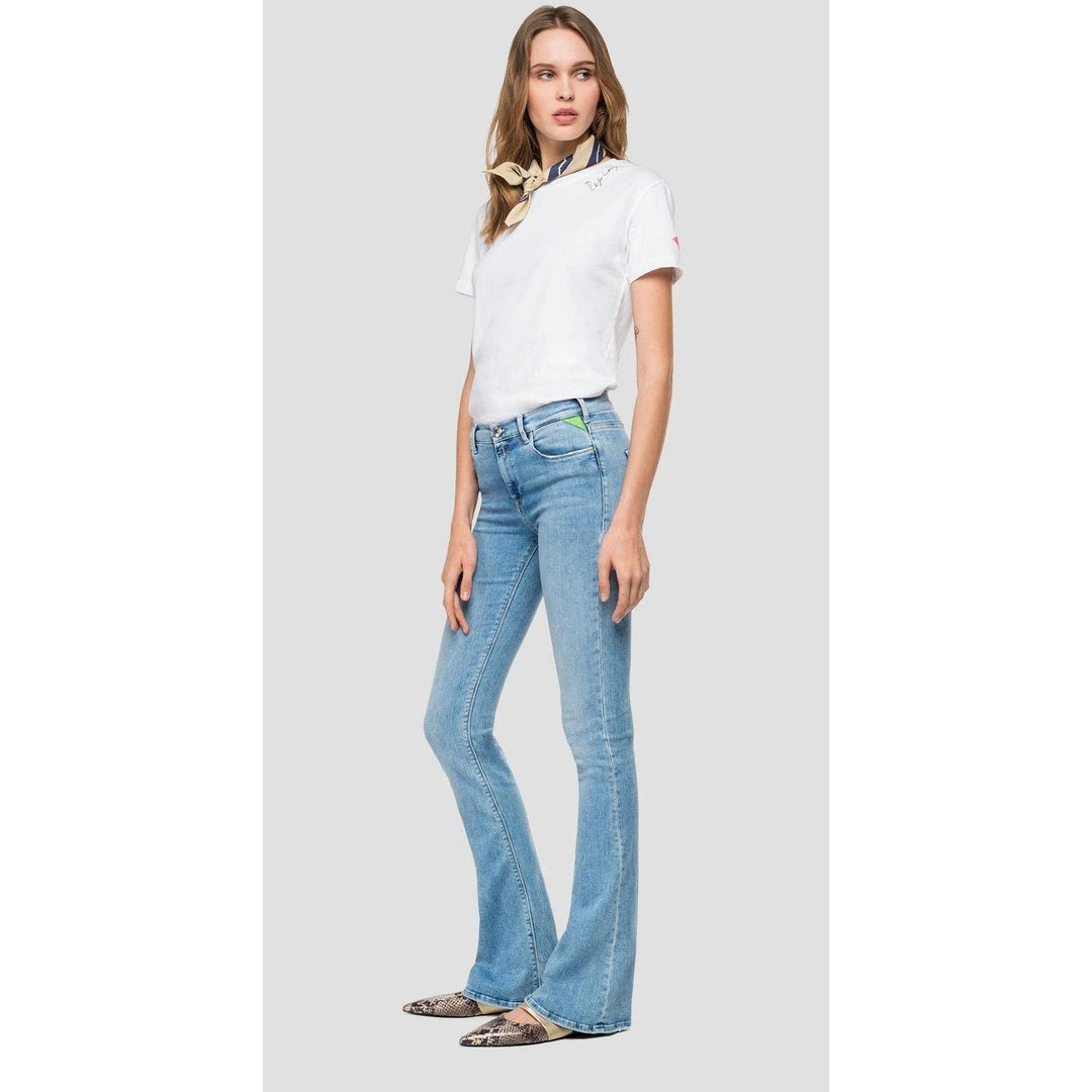 NWT - Replay Italy 'Stella Flare Denim Jeans RRP $265.00- Size 29 - Jean Pool
