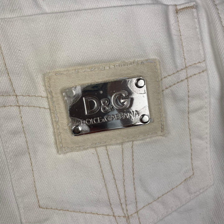 NWT - D&G Junior White Denim Jean Shorts RRP$287.00 - Size 10Y - Jean Pool