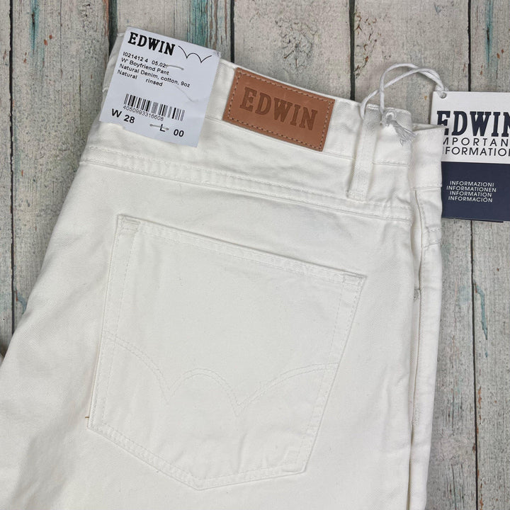 NWT- Edwin 'Boyfriend Pant' Mid Rise White Jeans -Size 28 - Jean Pool