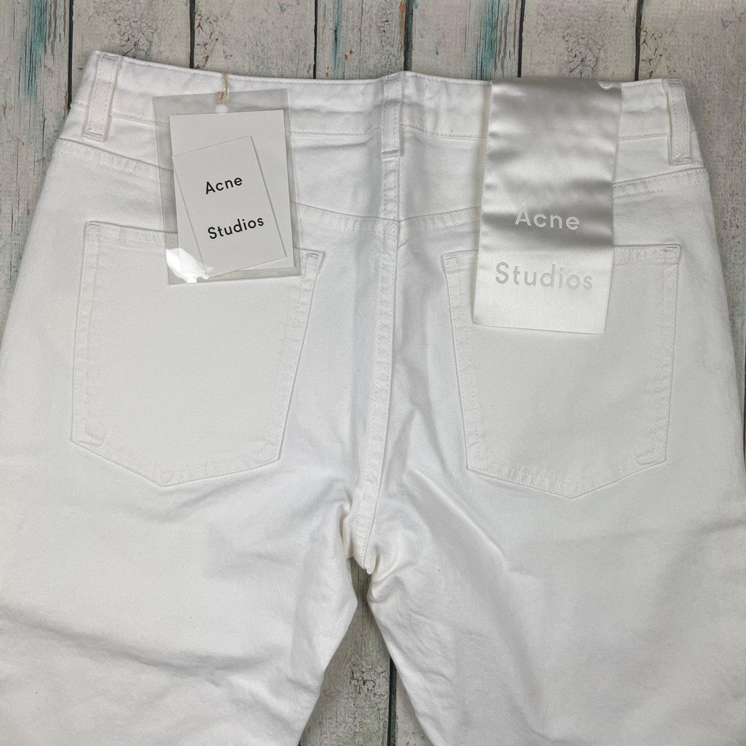 NWT- Acne Studios Ladies 'Mello' White Slim Fit Flared Hem Jeans - Size 28/32 - Jean Pool