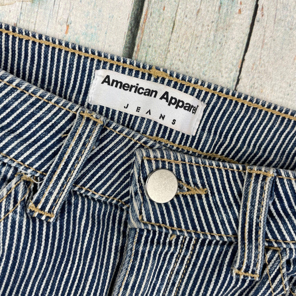 American Apparel Ladies Engineer Stripe Skinny Jeans - Size 25" - Jean Pool