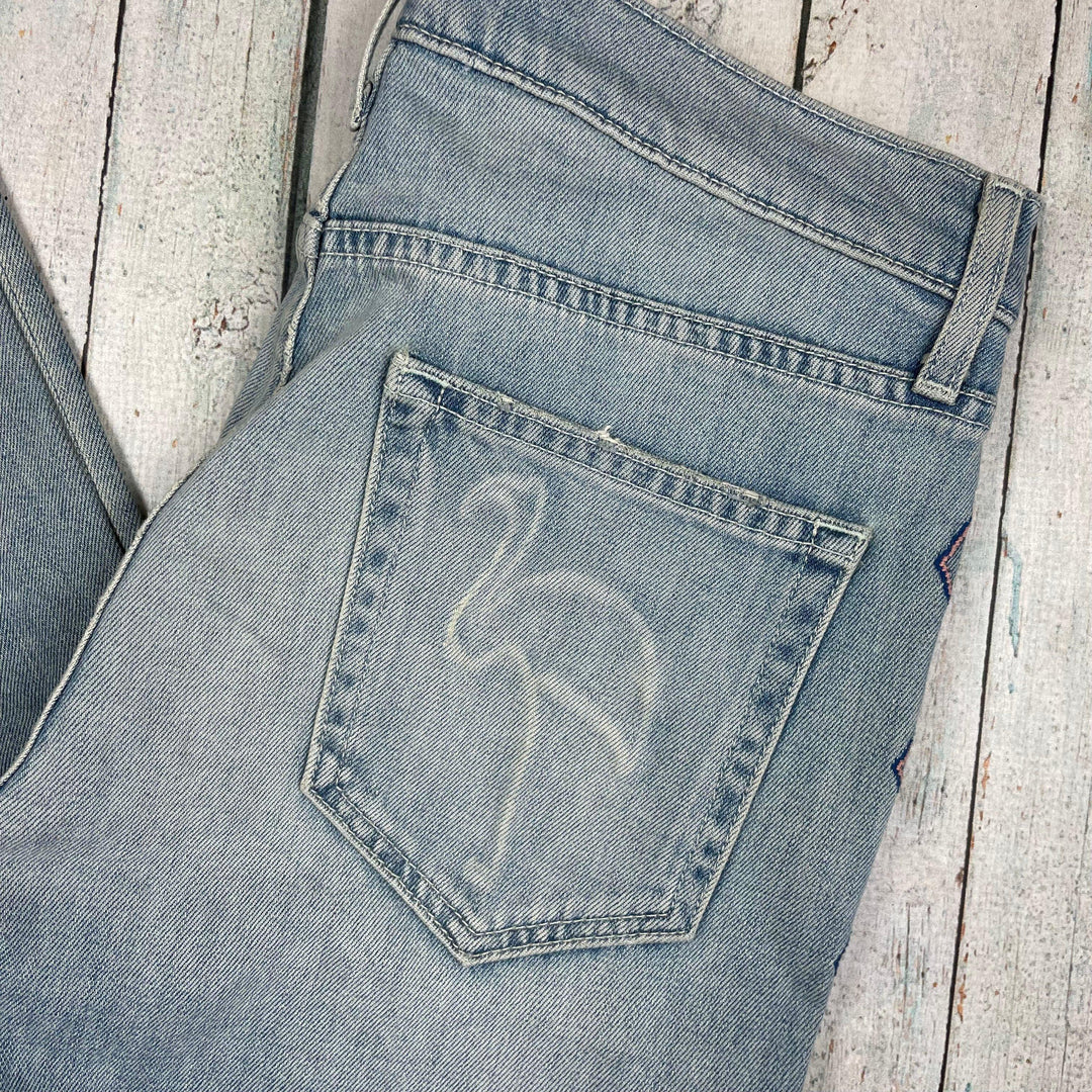 NWT - Sandrine Rose Re-Worked Original Handmade in USA Jeans - Size 26 - Jean Pool