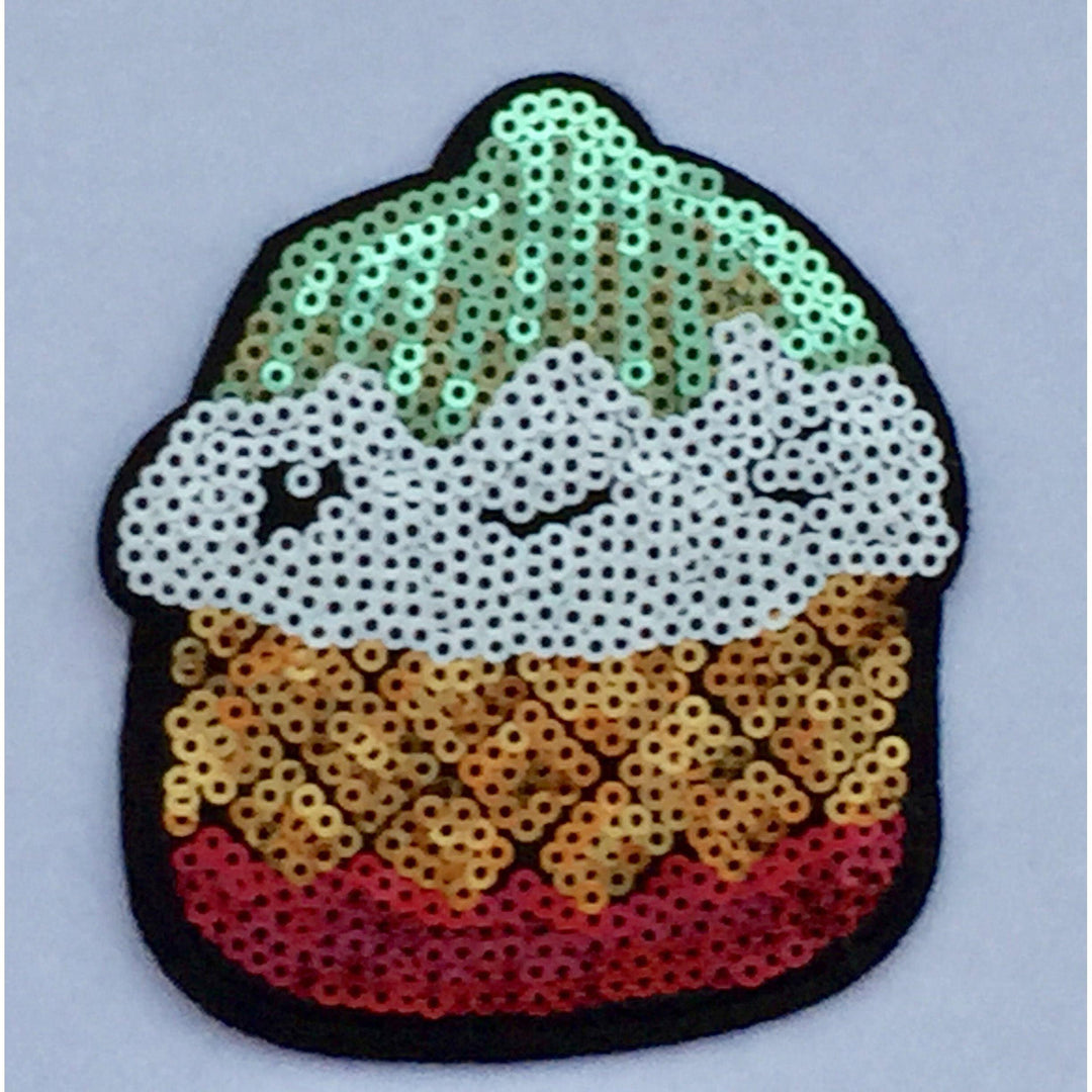 Cupcake - Sequin & Embroidered Patch-Jean Pool