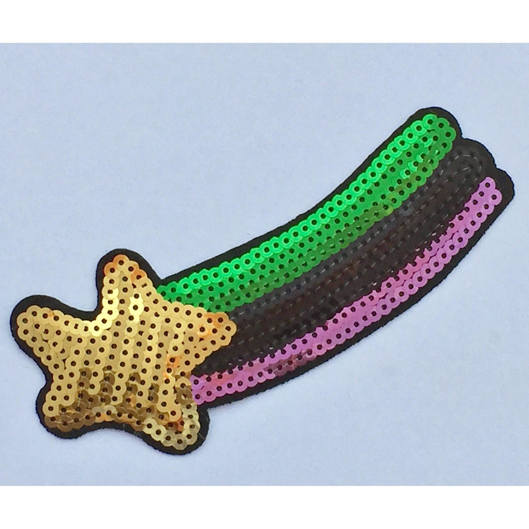 Shooting Star - Sequin & Embroidered Patch-Jean Pool