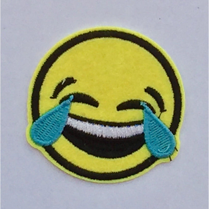 LOL Emoticon- Embroidered Cloth Patch-Jean Pool