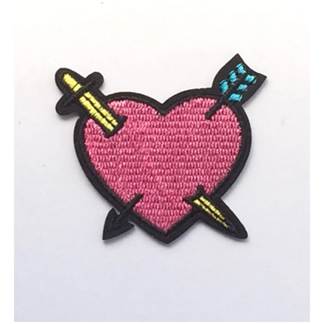 Heart & Arrow Embroidered Cloth Patch-Jean Pool