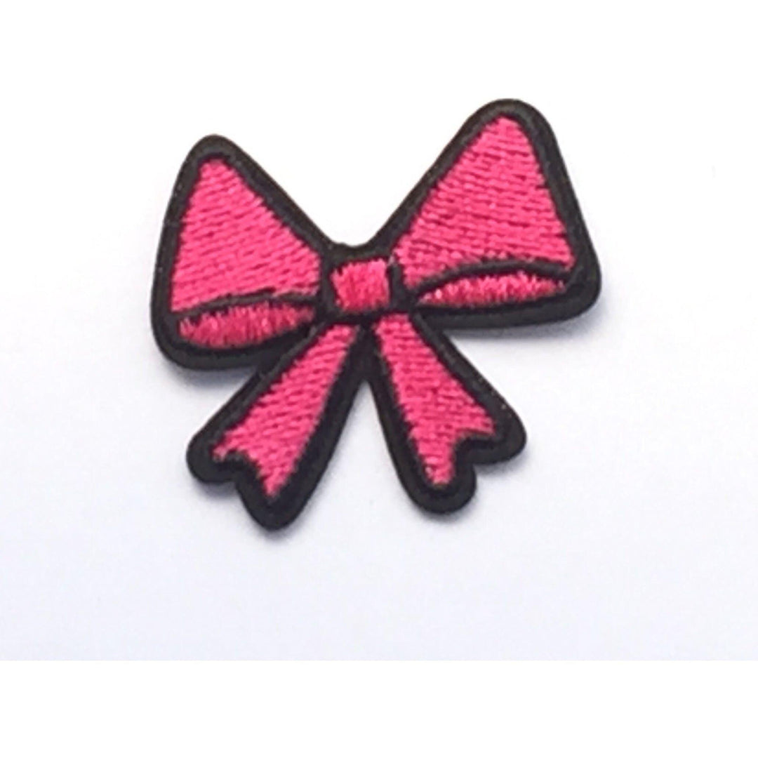 Pink Bow- Embroidered Cloth Patch-Jean Pool