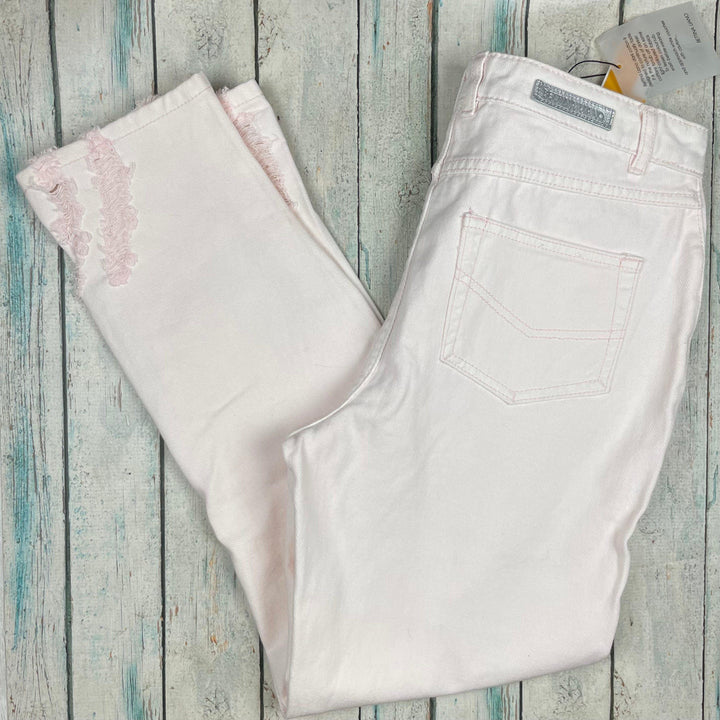 NWT - Bettina Liano Blush Pink Ripped Jeans- Size 10 - Jean Pool