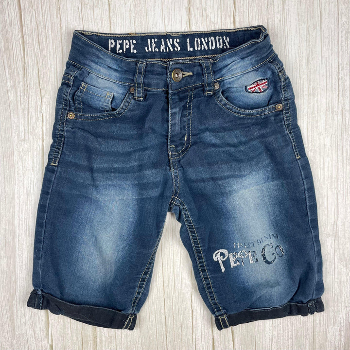 Pepe London Boys 'William' Denim Shorts - Size 6Y - Jean Pool