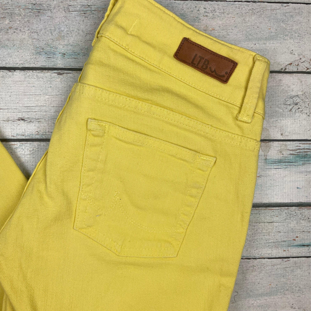 LTB Ladies 'New Molly' Low Rise Super Slim Yellow Jeans -Size 26 - Jean Pool