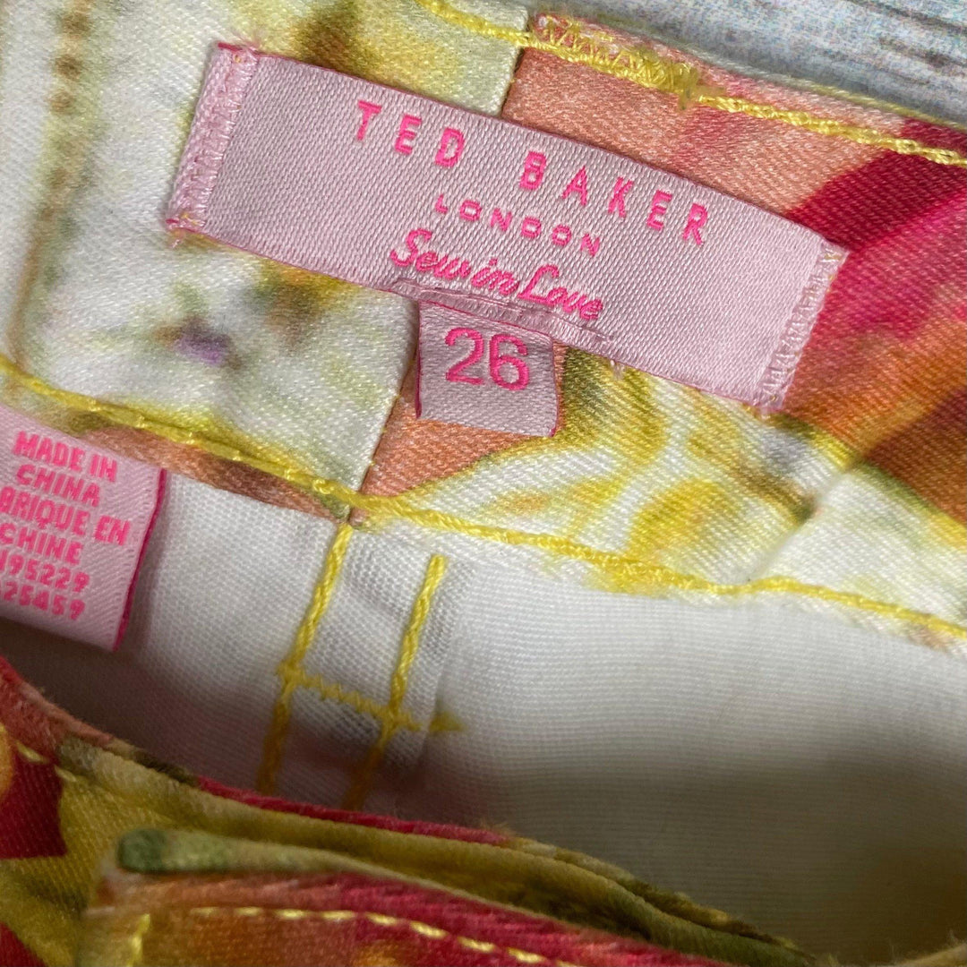 Ted Baker Ladies 'Danelle' Teapot Print Jeans- Size 8 - Jean Pool