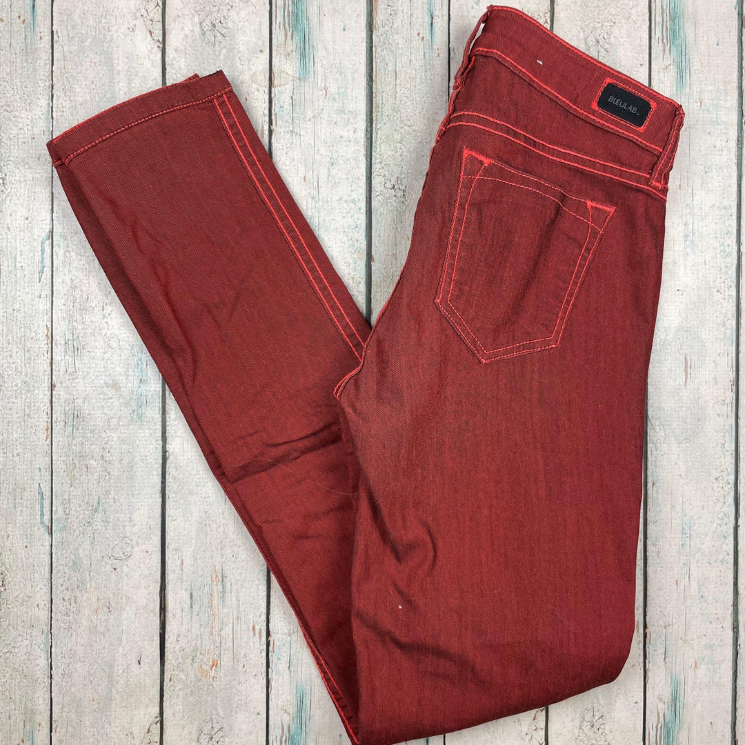 Bleulab USA ‘Detour Leggings’ Fully Reversible Red Skinny Jeans -Size 25 - Jean Pool