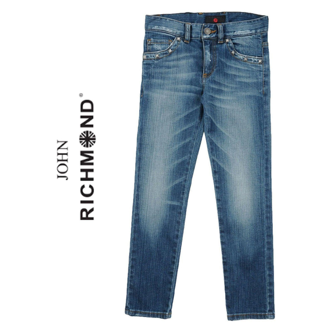 NWT- John Richmond Junior Studded Slim Fit Jeans - Size 4Y - Jean Pool